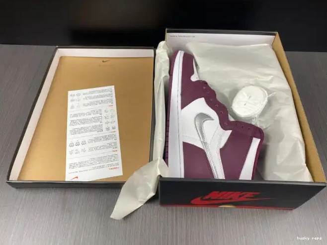 Rep Husky High Jordan Air 1 Bordeaux OG 555088-611 0524